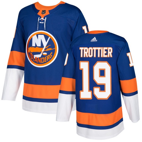 Adidas Men NEW York Islanders #19 Bryan Trottier Royal Blue Home Authentic Stitched NHL Jersey